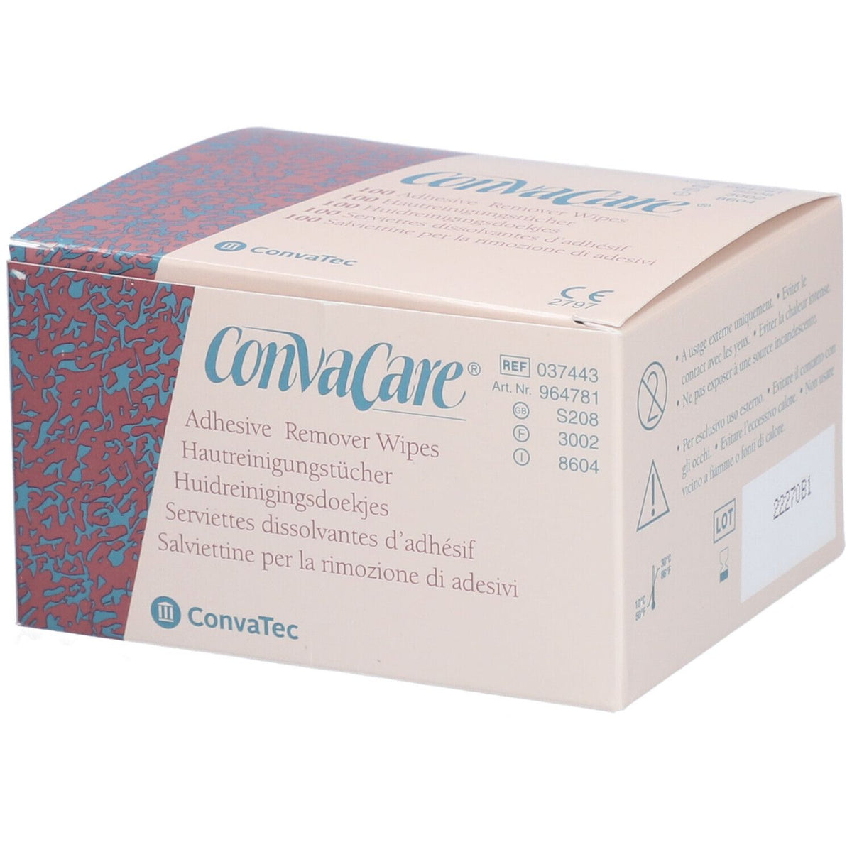 ConvaCare lingettes nettoyantes pour la peau (100 pièces)