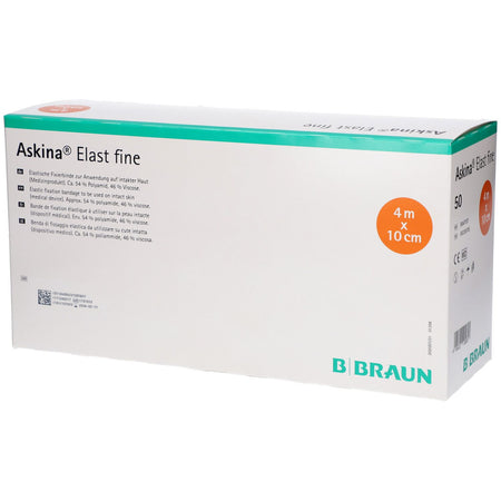 Askina® Elast Fine bande de fixation en vrac 4 m x 10 cm (50 pièces)