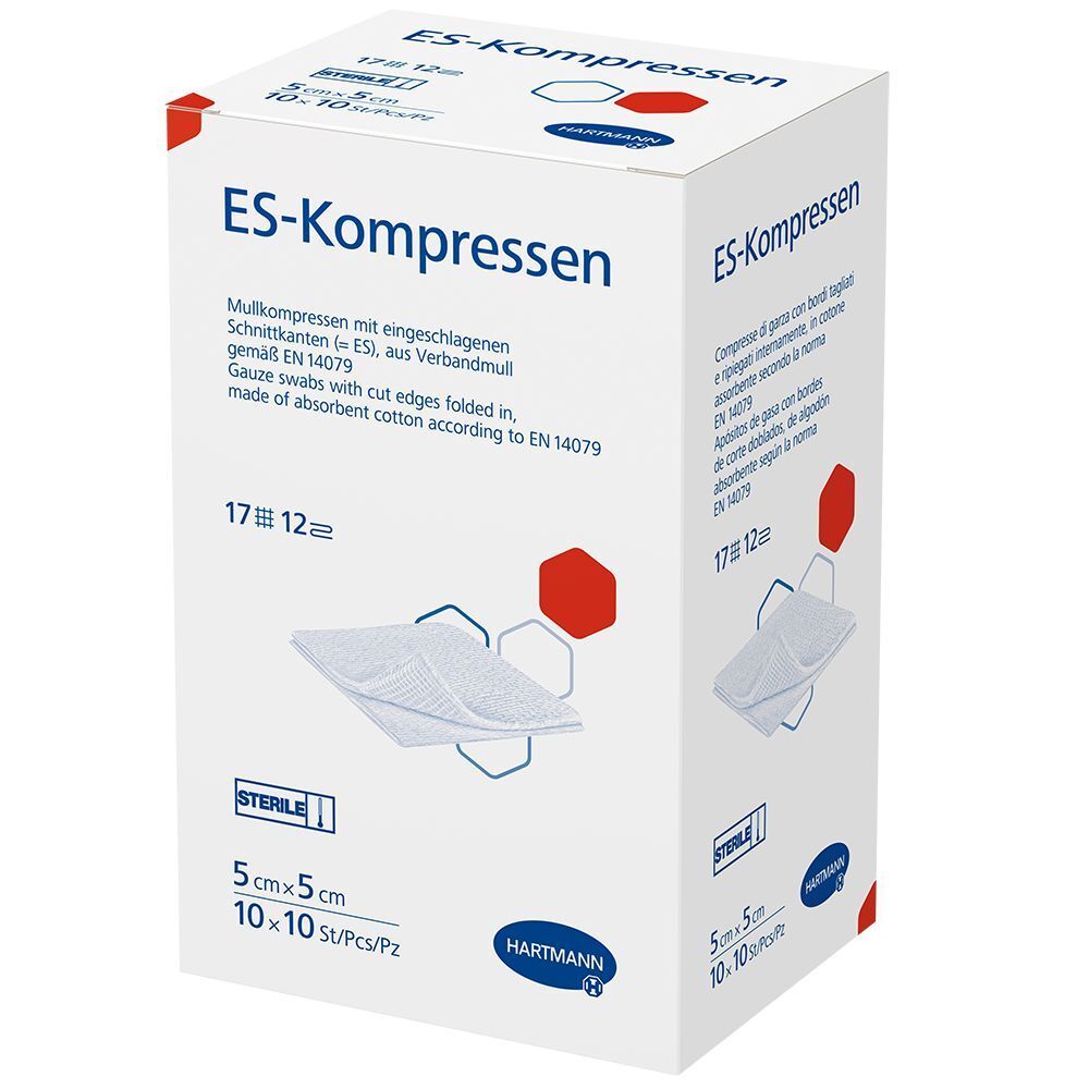 ES compresses 5 x 5 cm stérile — 10x10 pièces