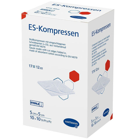 ES compresses 5 x 5 cm stérile — 10x10 pièces
