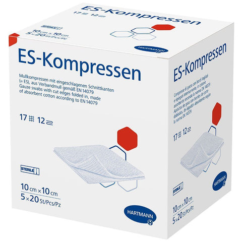 ES-Kompressen stérile 12 plis 10 x 10 cm — 5x20 pièces