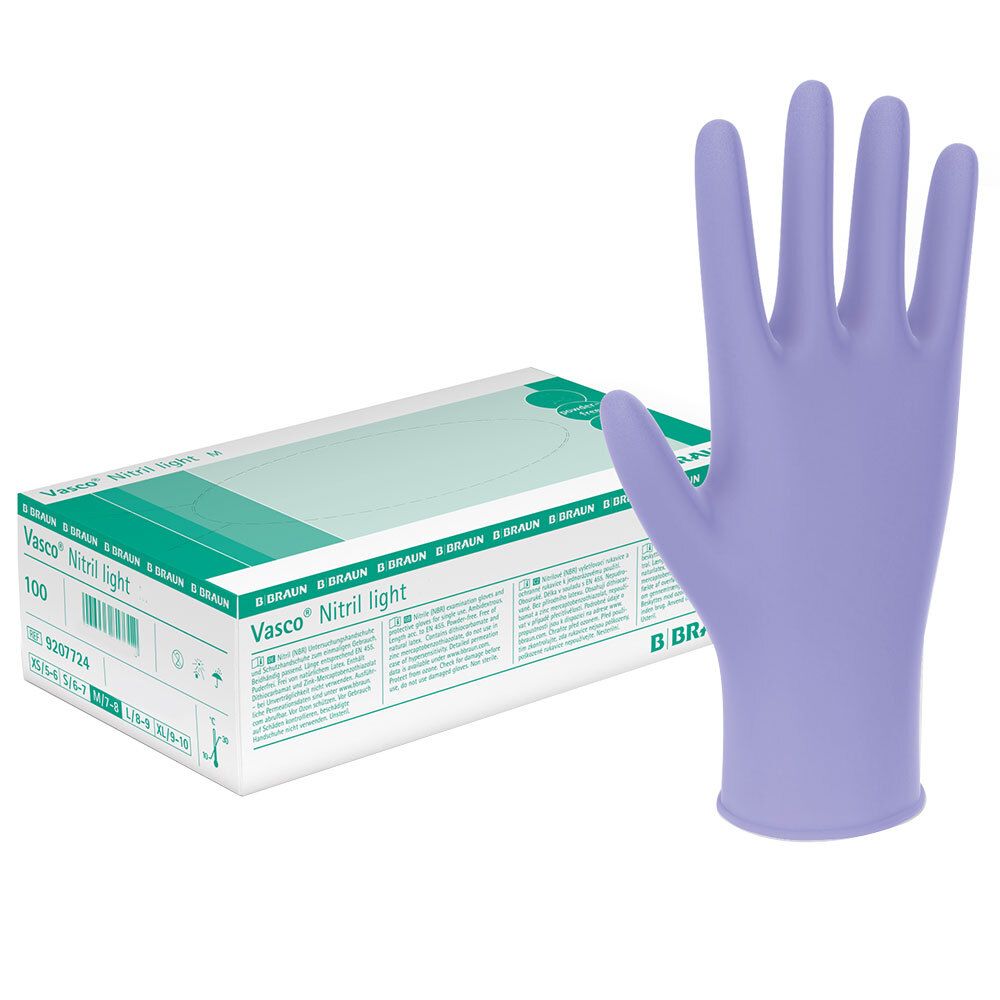 B-BRAUN Gant d'examen robuste en nitrile butadiène bleu (90 pièces)