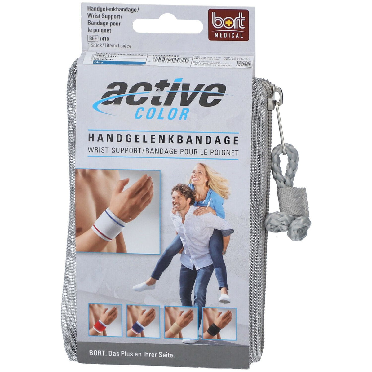 BORT ActiveColor® bandage de poignet taille M bleu (1 pièce)