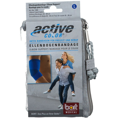 BORT ActiveColor® bandage pour coude taille L bleu (1 pièce)