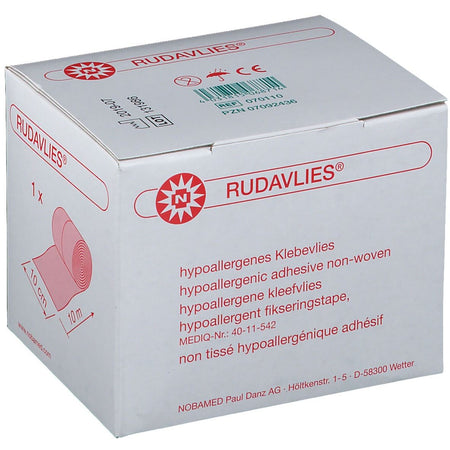 RUDAVLIES® non-tissé adhésif hypoallergénique 10 cm x 10 m (1 pièce)