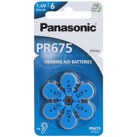 Panasonic PR675 piles pour appareils auditifs (6 pièces)