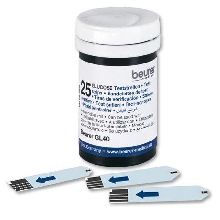 beurer bandelettes de test de glycémie GL40 (50 pièces)