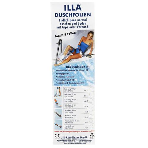 ILLA film de douche pour jambe longue (110 cm) - 5 pièces