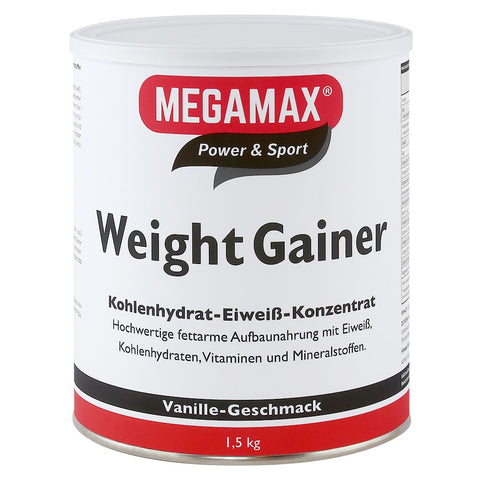 MEGAMAX® Power & Sport Weight Gainer concentré de glucides et protéines au goût vanille (1500 g)