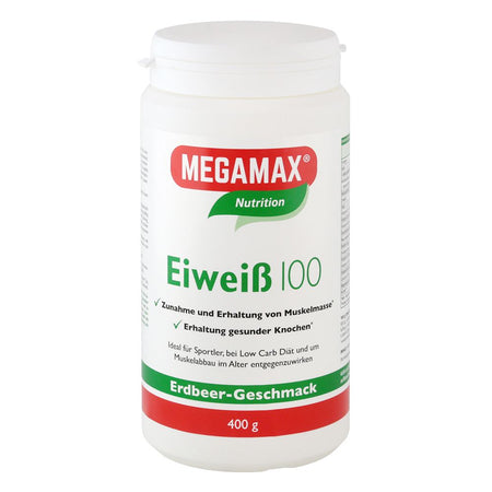 MEGAMAX® Basic & Active protéine 100 goût fraise (400 g)