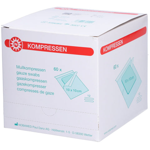 Compresse de gaze stérile, 12 plis, à 1 (60 pièces)