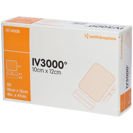 OPSITE® I.V.3000 fixation de canule transparente stérile 10x12cm (50 pièces)