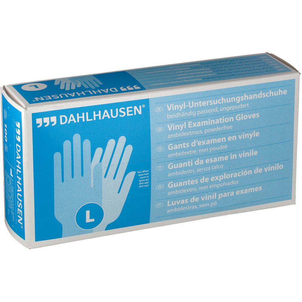 Gants en vinyle non poudrés, taille L