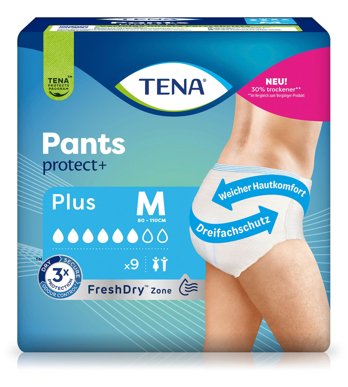 TENA Pants Plus M ConfioFit — 9 pièces