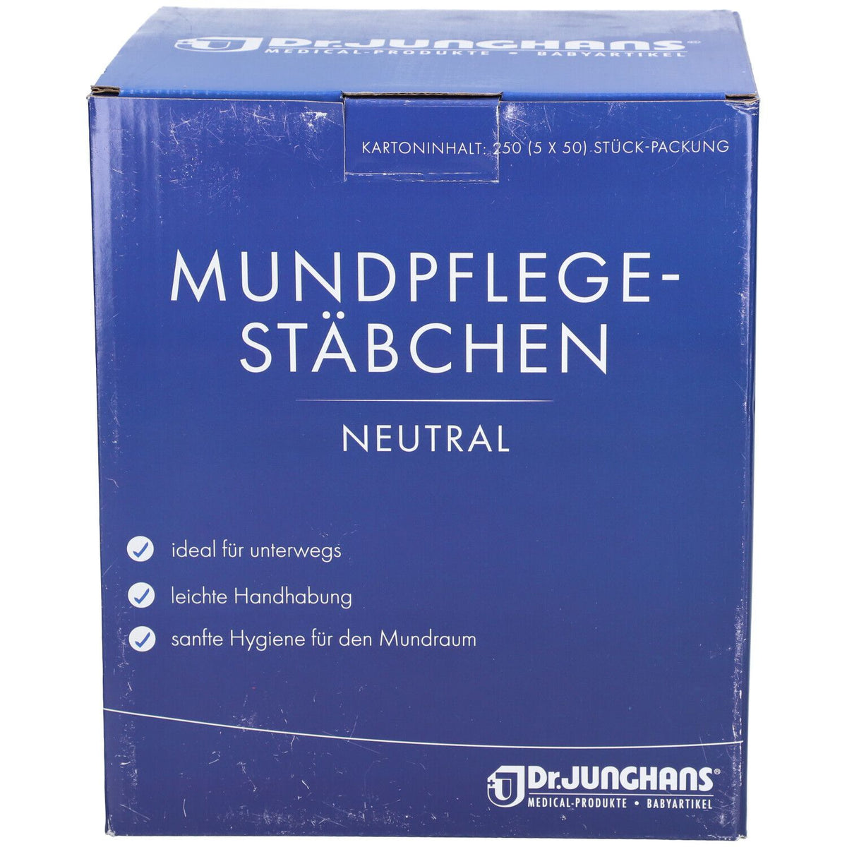 MED-COMFORT® bâtonnets de soin buccal en mousse neutre (250 pièces)