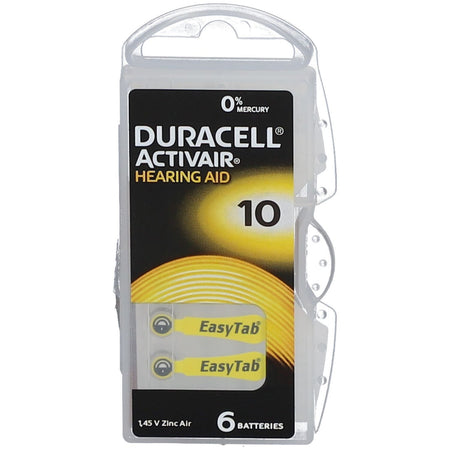DURACELL® ACTIVAIR 10 pile pour appareil auditif (6 pièces)