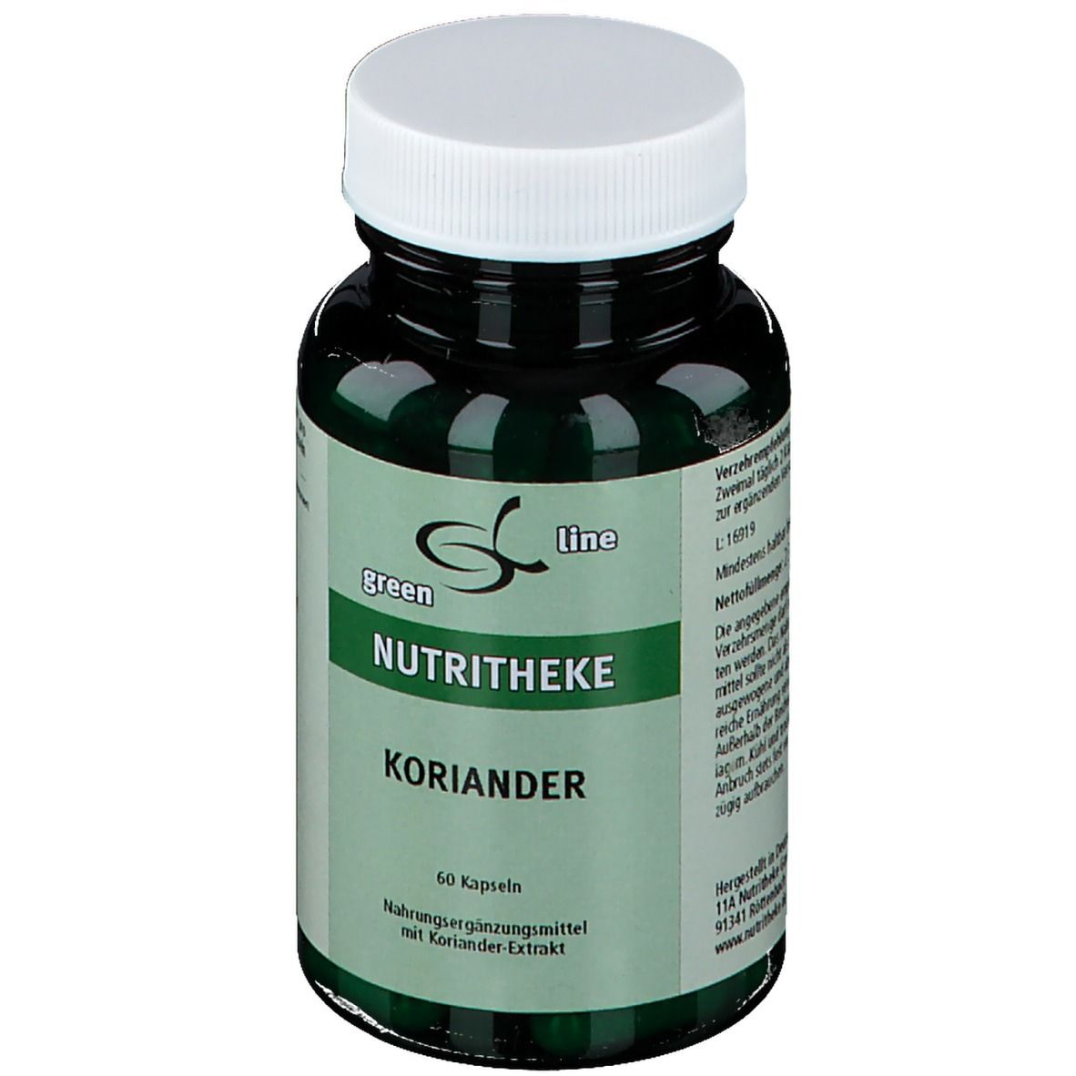 green line NUTRITHEKE coriandre (60 gélules)