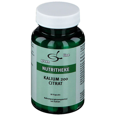 green line NUTRITHEKE Potassium 200 Citrate (60 comprimés)