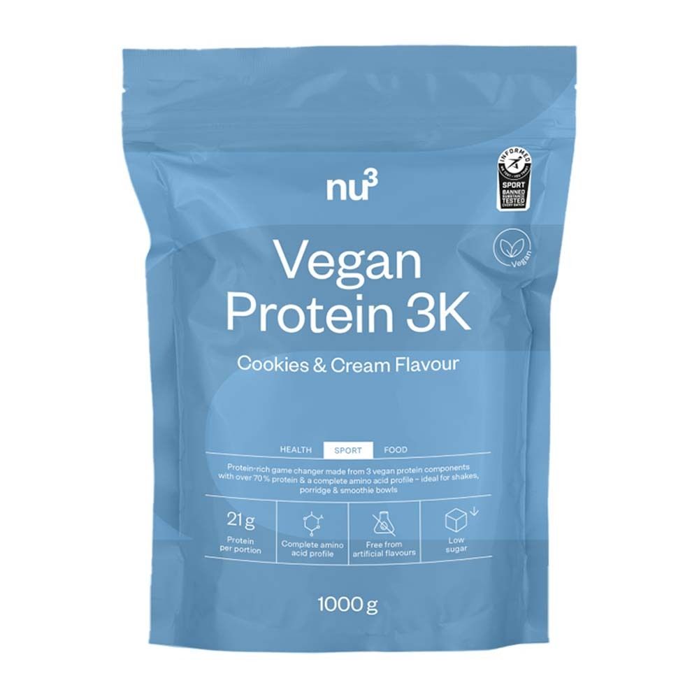 nu3 Vegan Protein 3K Cookies & Cream — 1000 g