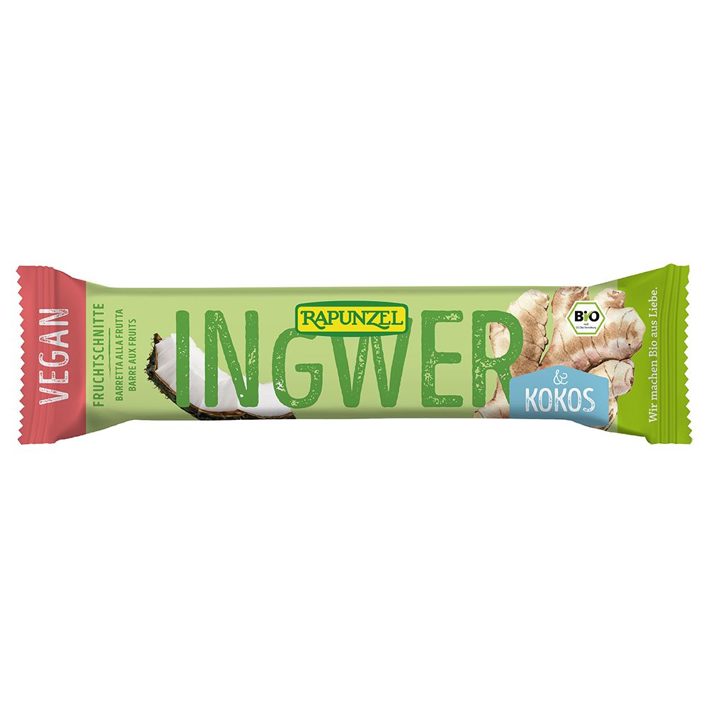 RAPUNZEL Barre aux Fruits Gingembre-Coco Bio — 40 g