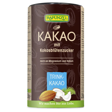 RAPUNZEL Cacao bio avec sucre de fleur de coco (250 g)