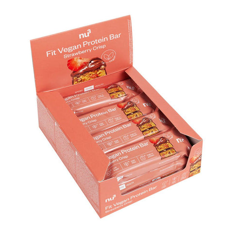 nu3 Fit Vegan Protein Bar Strawberry Crisp (12 x 50 g)