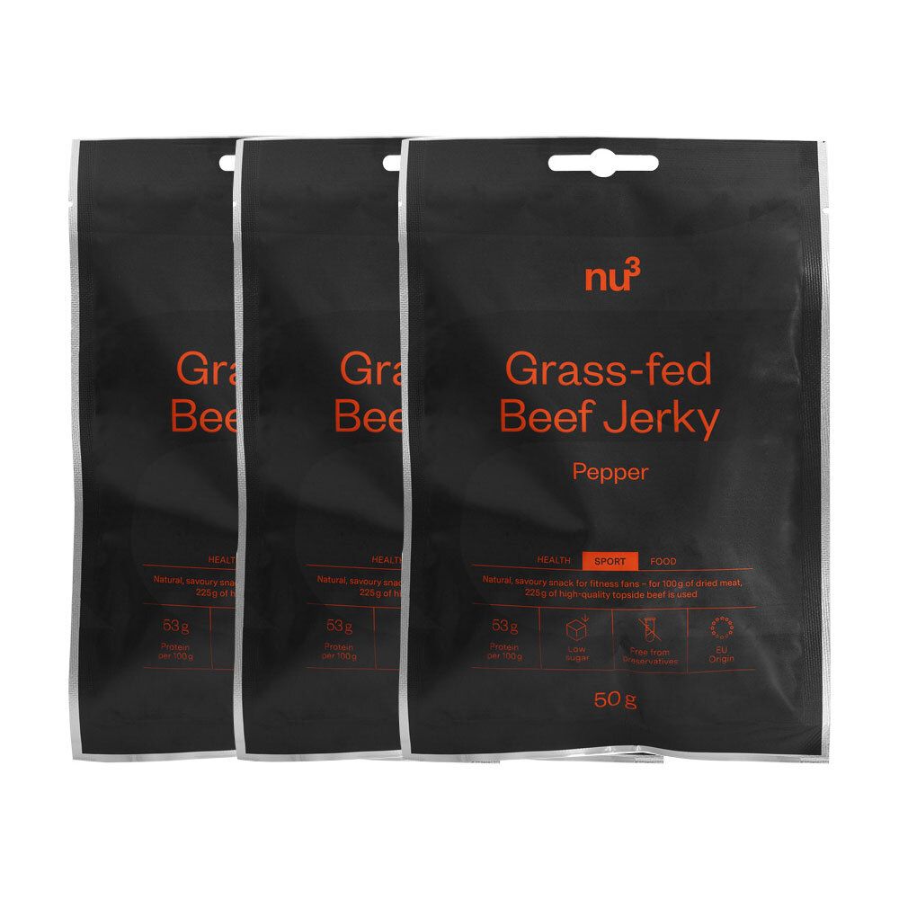 nu3 Beef Jerky au poivre (3x50 g)