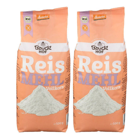 Bauckhof demeter farine de riz complète, sans gluten (2x500 g)