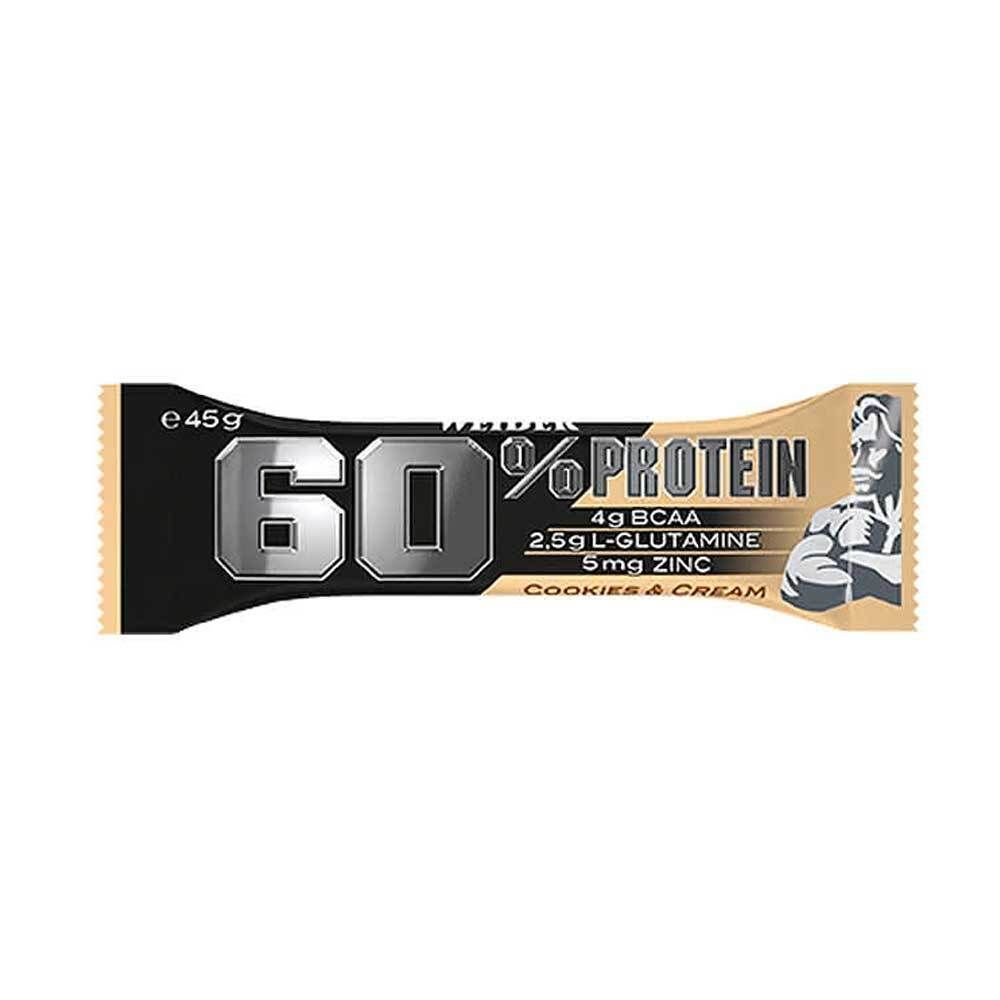 WEIDER Barre protéinée 60% Cookies & Cream (45 g)