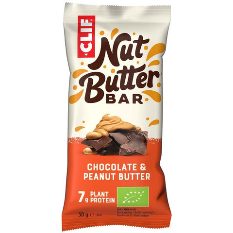 CLIF Bar® barre énergétique fourrée au beurre de noix, chocolat et beurre de cacahuète (12x50 g)