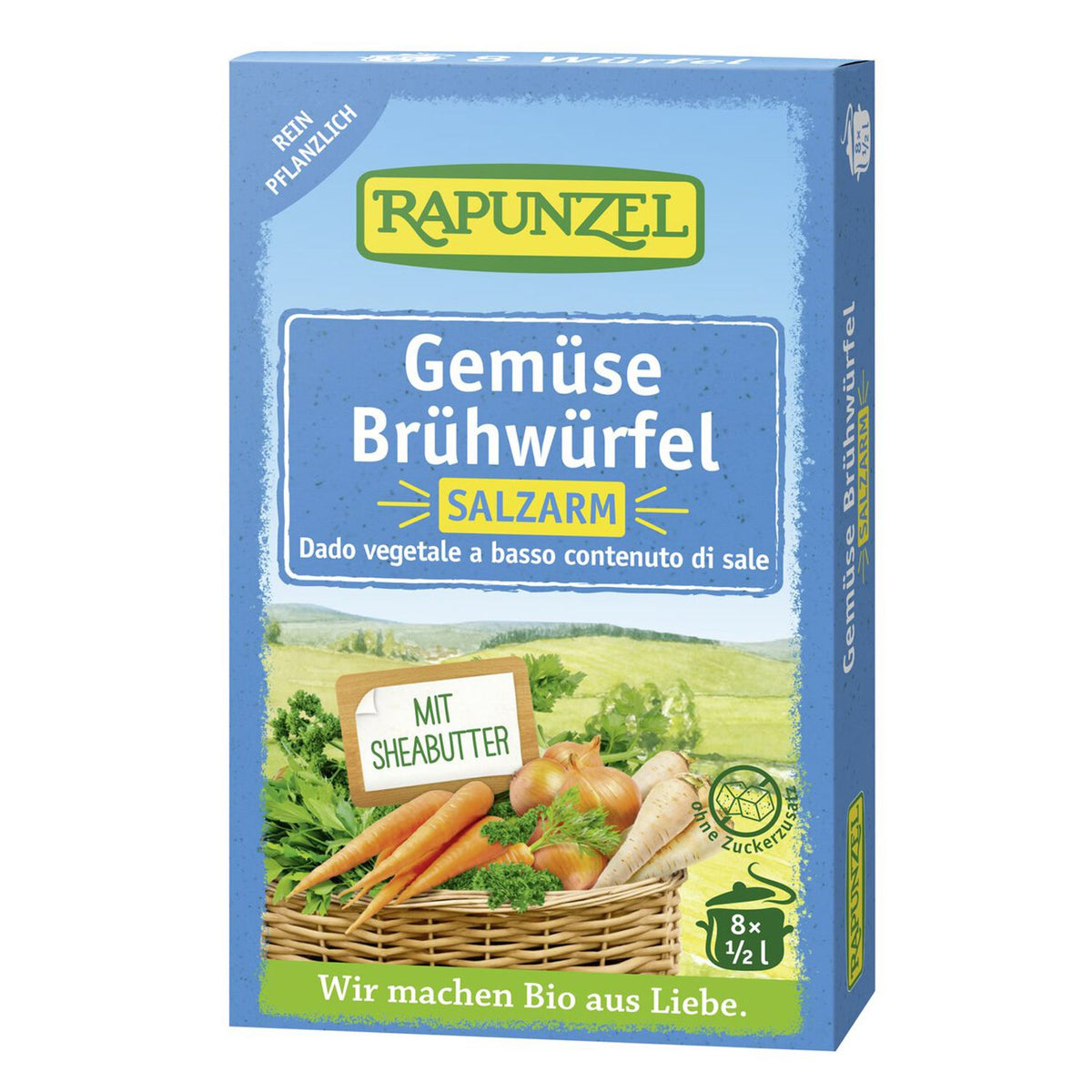 RAPUNZEL cubes de bouillon de légumes peu salés (8 pièces)