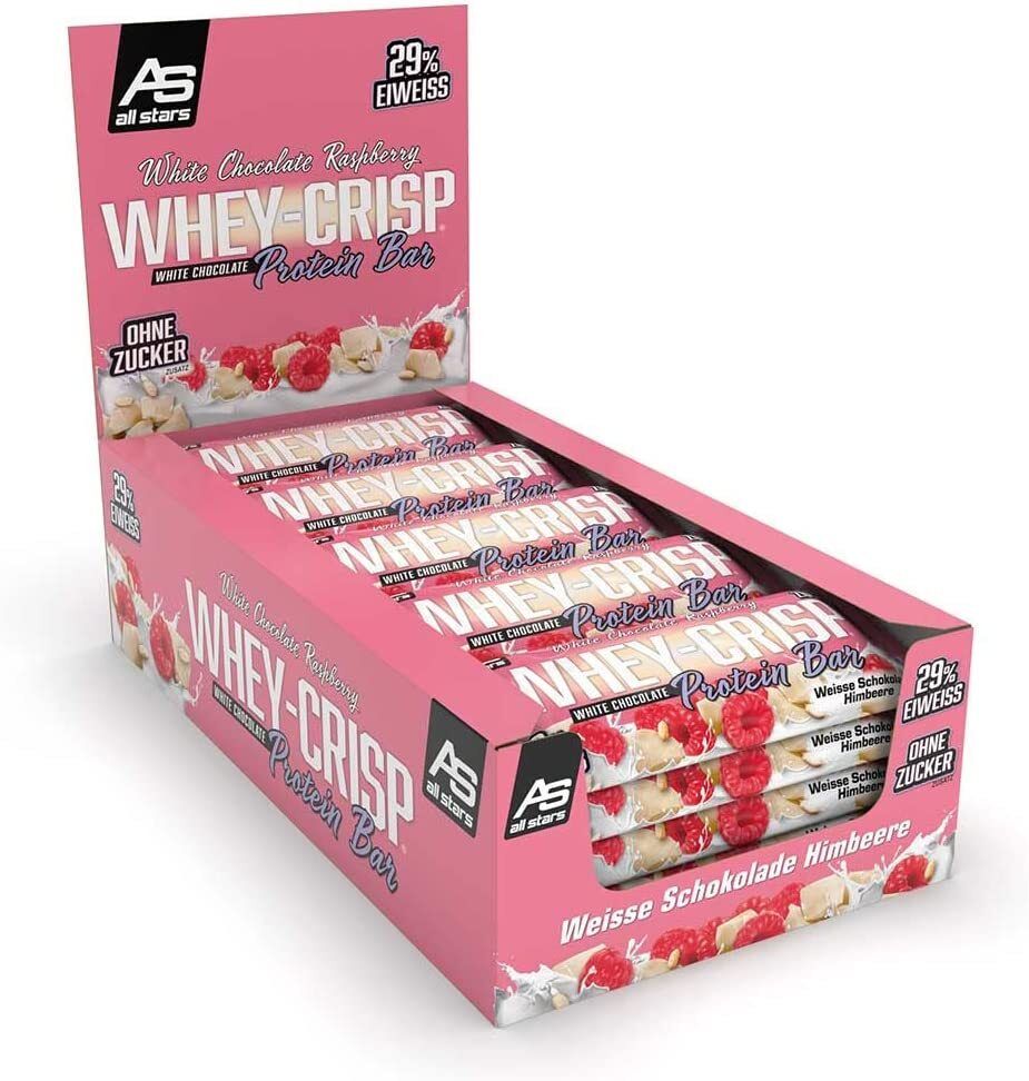 All Stars® WHEY-CRISP Barre Protéinée Chocolat Blanc Framboise (50 g)