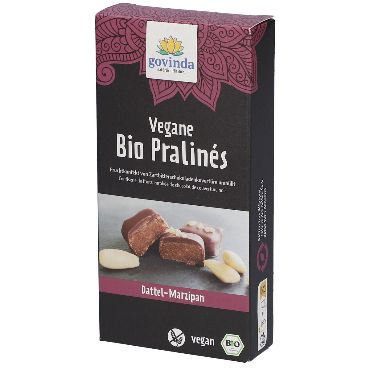 Govinda Pralinés vegan bio datte-marzipan (70 g)