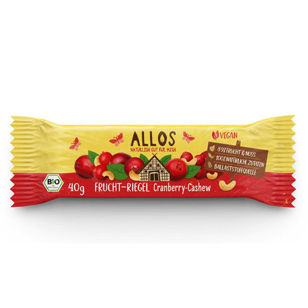 Allos barre de fruits cranberry-cajou (40 g)