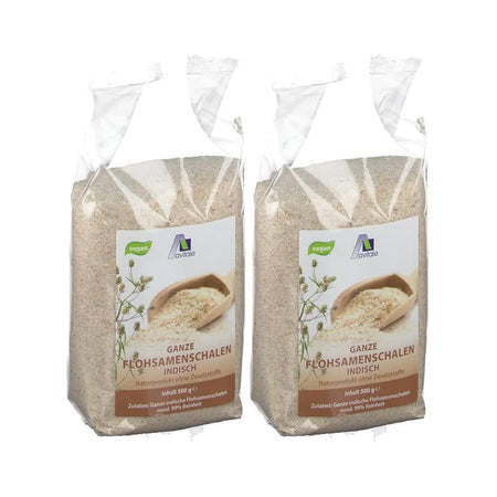 Avitale Écales de psyllium entières indien (2x500 g)