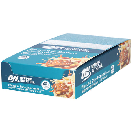 OPTIMUM NUTRITION Barre protéinée Cacahuètes et Caramel Salé (10 x 68 g)