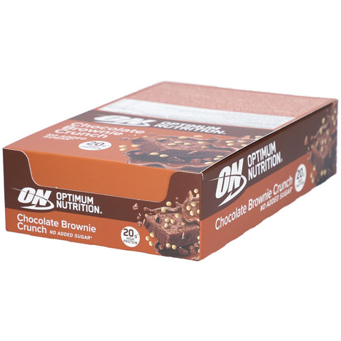 OPTIMUM NUTRITION Barre protéinée Croustillante Brownie Chocolat (10 x 65 g)