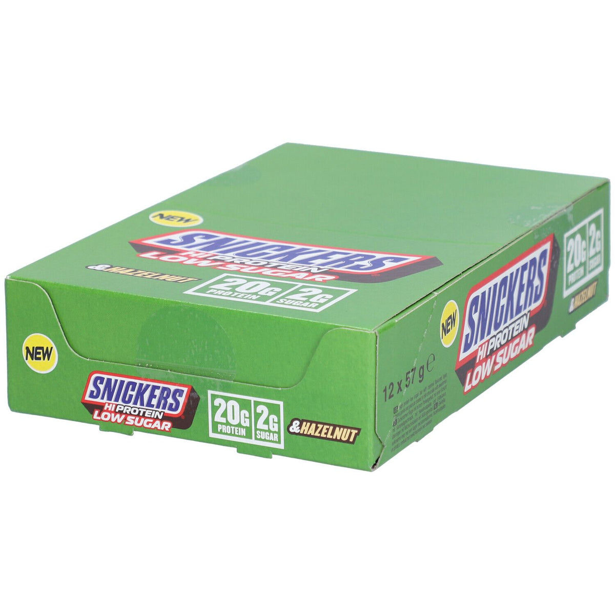 Snickers barre protéinée faible en sucre à la noisette (12x57 g)