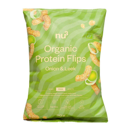 nu3 Flips protéinés bio, oignon & poireau (80 g)