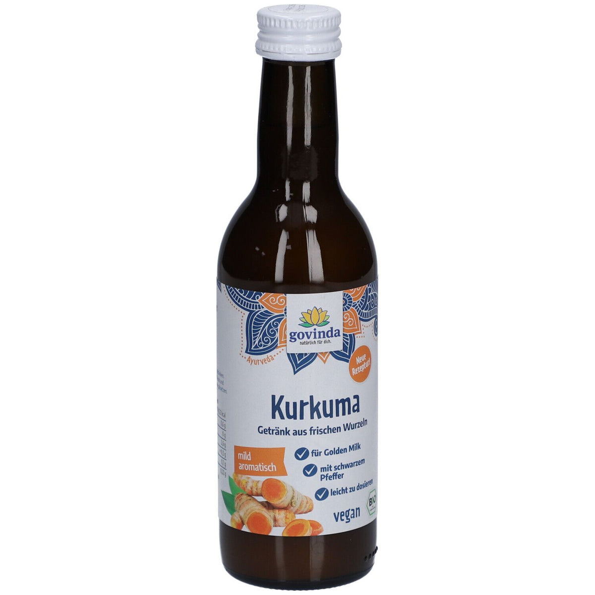 Govinda Boisson bio au curcuma et au poivre (250 ml)
