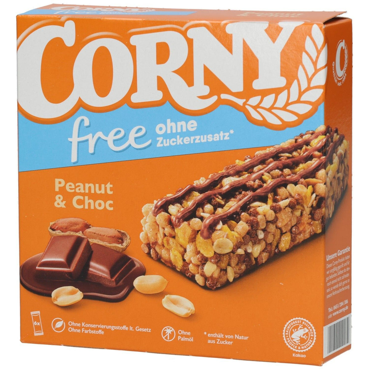 CORNY free Peanut & Choc (6x20 g)