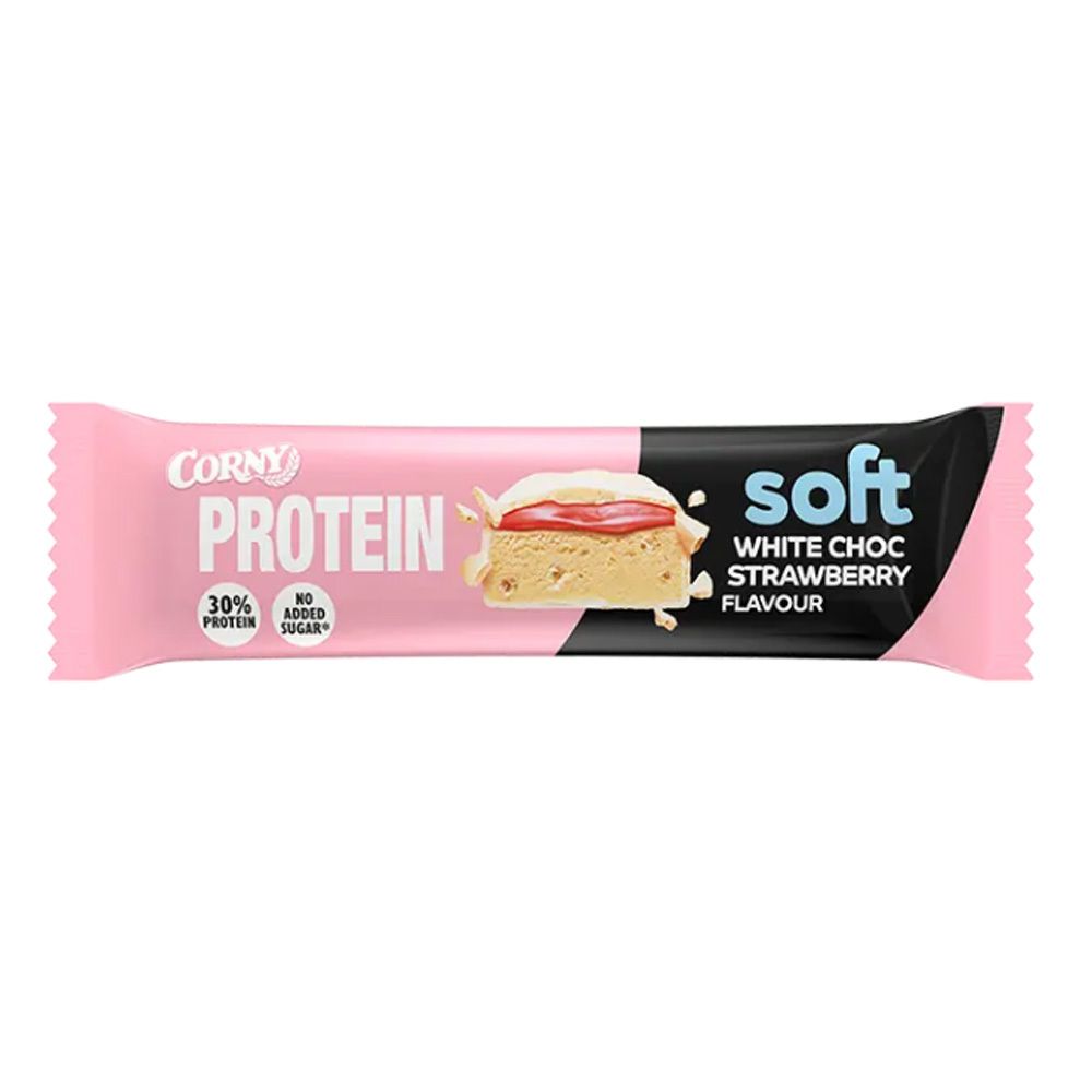 Corny Protein Soft chocolat blanc fraise (45 g)