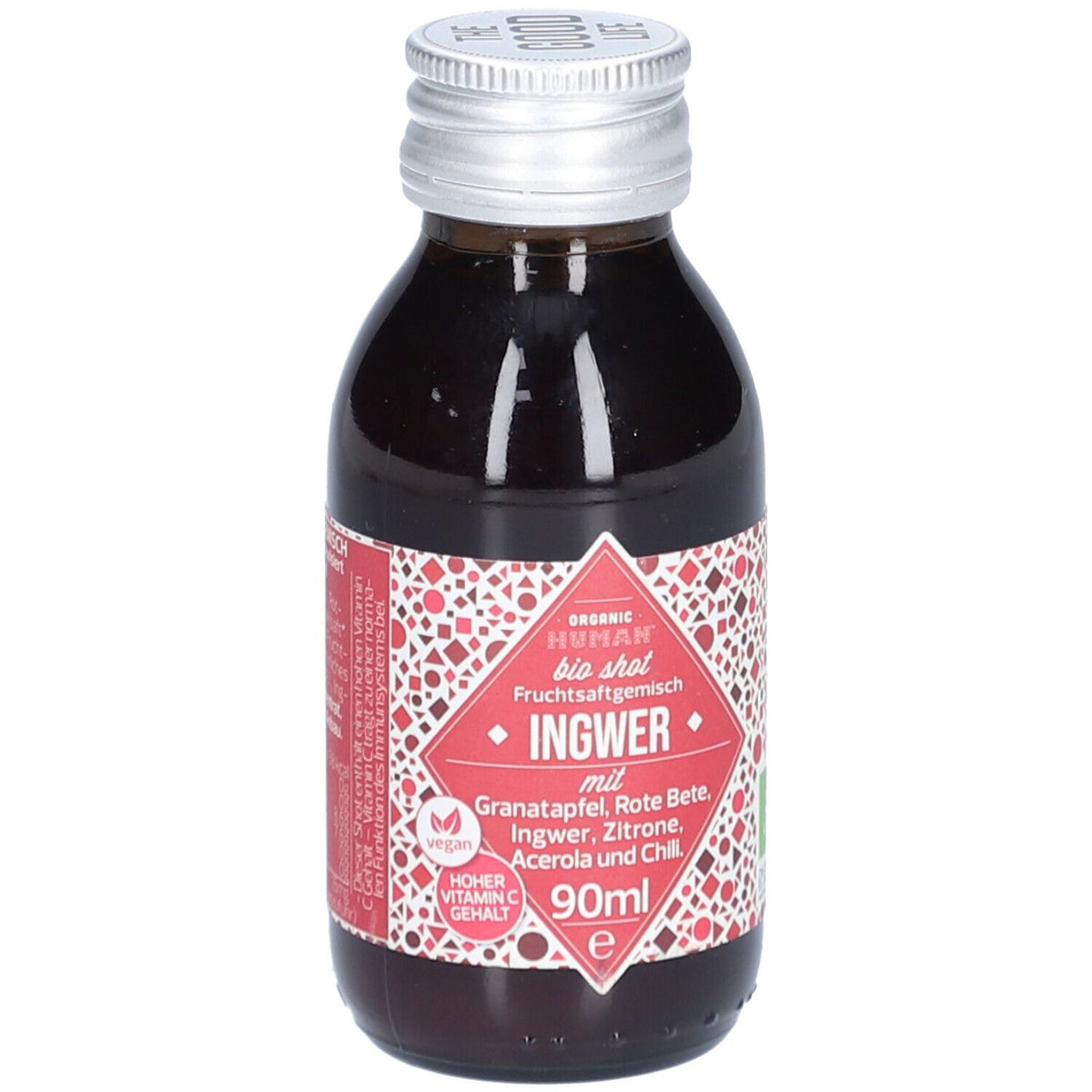 Organic Human bio shot mélange de jus de fruits au gingembre (90 ml)