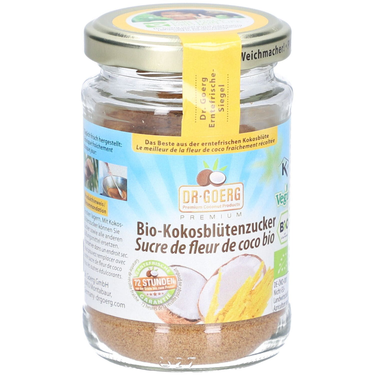Dr. Goerg Sucre de fleur de coco bio (120 g) – non raffiné et vegan