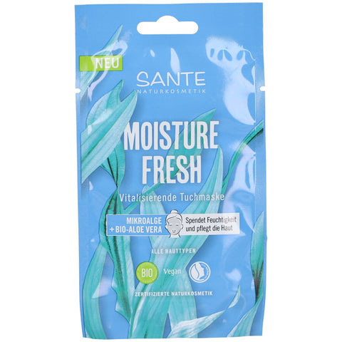 SANTE® Moisture Fresh - Masque en tissu revitalisant à la microalgue et à l'aloe vera bio (16 ml)