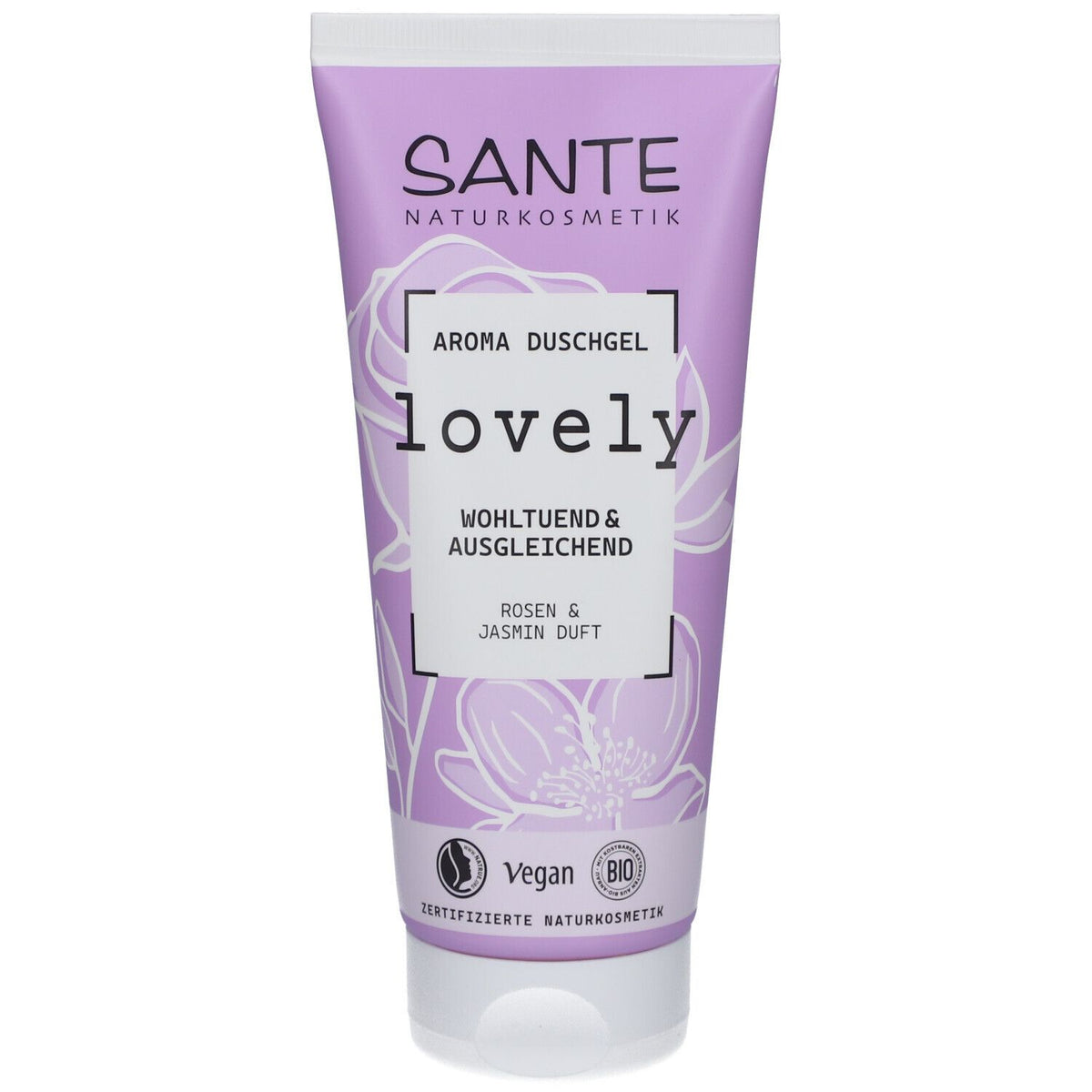 SANTE® Aroma gel douche lovely Rose & Jasmin – apaisant & équilibrant (200 ml)