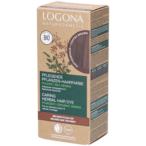Logona Herbal Hair Color Coffee Brown with organic henna + conditioner (100 g)