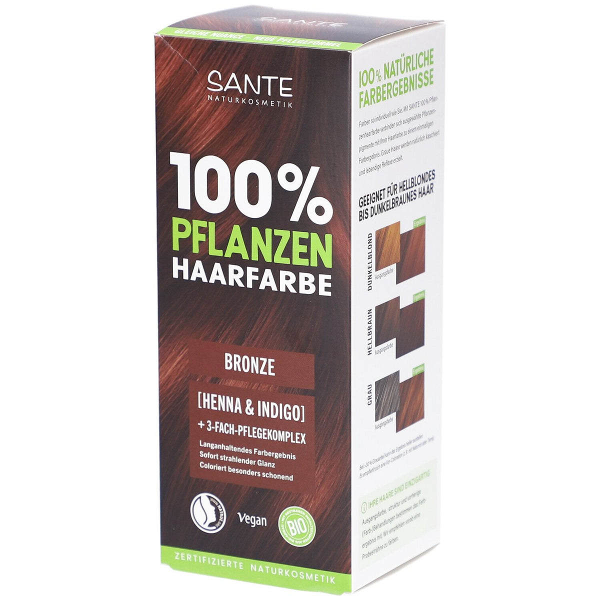 Sante® coloration végétale pour cheveux Bronze (100 g)