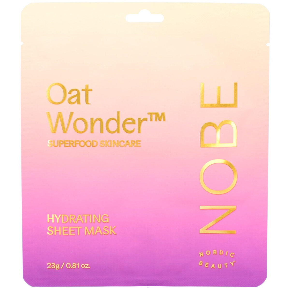 NOBE Oat Wonder masque en tissu hydratant