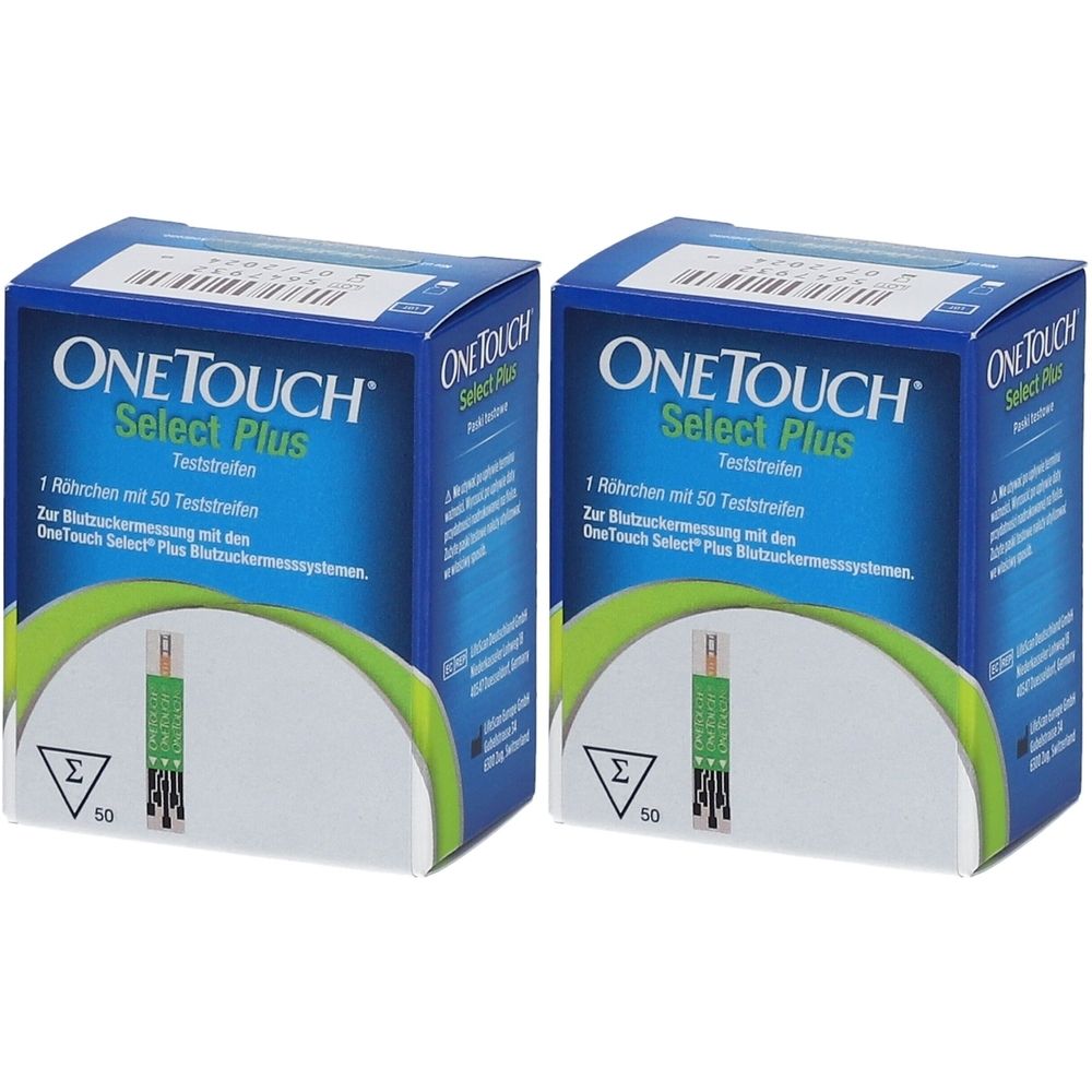 OneTouch Select Plus bandelettes de test de glycémie (2x50 pièces)